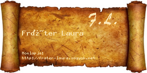 Fráter Laura névjegykártya